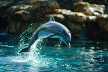 A Dolphin With A Jump And A Splash