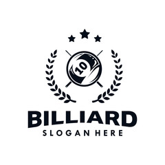 Sticker - billiard logo design vector illustration