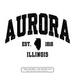 Aurora text effect vector. Editable college t-shirt design printable text effect vector