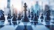 © artfisss - A dynamic representation of business strategy planning, with a group of professionals gathered around a chessboard