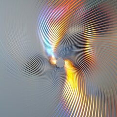 Wall Mural - Abstract spiral. Chromatic dispersion and thin film spectral effect.