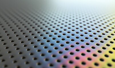 Wall Mural - Gray background with dots. Texture holographic background with dots.