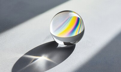 Wall Mural - Holographic circle or metal sphere, round chromatic object with gradient pearlescent texture, glossy futuristic abstract liquid shape sculpture.
