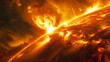 Solar flares and explosion from the surface of the sun