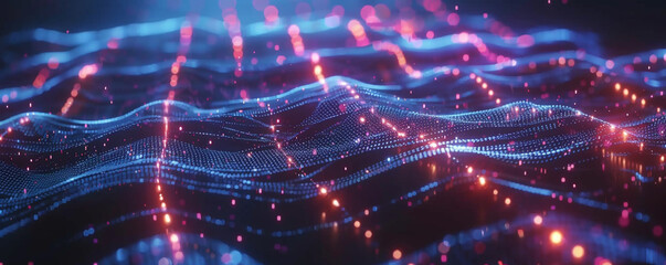 a high tech digital network under siege glowing lines of data ensnared by creeping cyber virus tendr