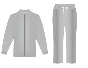 Wall Mural - Grey  tracksuit. top and bottom. vector