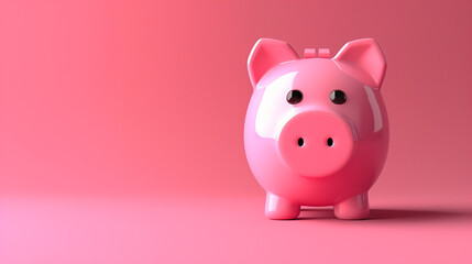 pink bank business savings concept 