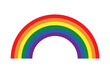 © Liena - rainbow arc shape icon, bright spectrum colors, colorful striped symbol, vector illustration