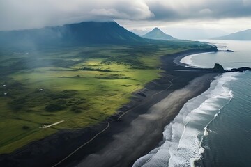 Sticker - Aerial View of National Park Beaches: Stunning Coastline of   Vibrant Colors