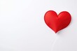 © Anatolii - A vivid red heart isolated on a pure white backdrop. Red Heart on a White Background