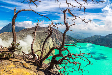 Wall Mural - Crater volcano Ijen, Java