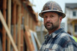 35 year old man, foreman, is supervising a building construction project