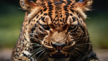 Wall Mural - portrait of a leopard