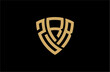 ZRR creative letter shield logo design vector icon illustration
