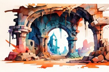 Wall Mural - ancient stone arch