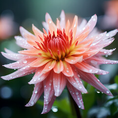 Wall Mural - Macro shot of a blooming flower in a botanical garden