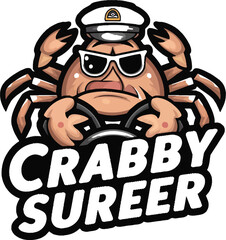 Wall Mural - CRABBY SUREER , SVG, EPS , AI ,CUSTOM TYPOGRAPHY T SHIRT DESIGN , 