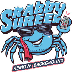 Wall Mural - CRABBY SUREER , SVG, EPS , AI ,CUSTOM TYPOGRAPHY T SHIRT DESIGN , 