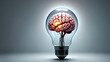 © artmozai - Artificial Intelligence digital abstract brains inside light bulb
