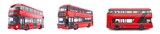 Fototapeta  - Collection of PNG. Double decker bus isolated on a transparent background.