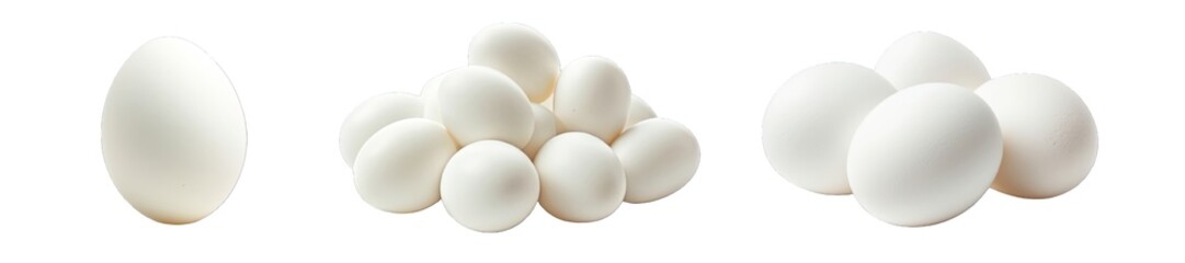 Collection of PNG. Duck egg isolated on a transparent background.