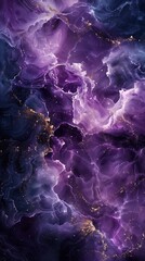 Leinwandbilder - Generative AI : a pastel marble stone texture pattern in an array of dark purple and black colors