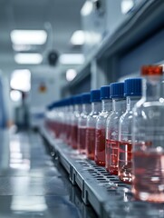 Poster - Generative AI : scientist working on study in laboratory for medical research analysis.