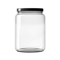 Wall Mural - A blank glass container isolated on transparent background, png