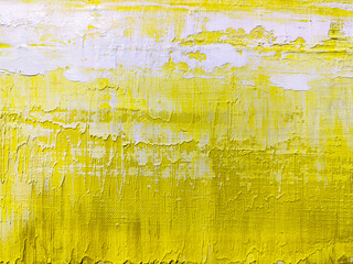 Wall Mural - bright hand painted artistic canvas background in yellow colors.