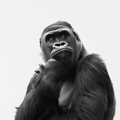 gorilla isolated on white background