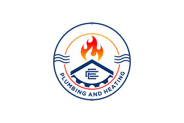 Fire department logo, with the initials E and C and the shape of a house roof.