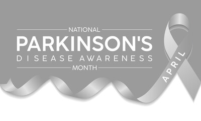 Wall Mural - National Parkinson's Disease Awareness Month Observed every year of April, Vector banner, flyer, poster and social medial template design.