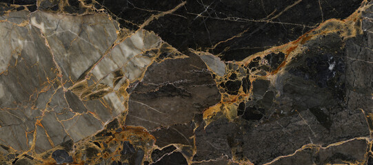 natural black Emperador marble texture with golden veins, black high gloss marble stone for interior exterior decoration design, black granite ceramic tile digital wall tiles design and floor tiles.