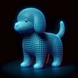 three dimensional cute dog animal