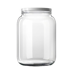 Wall Mural - A blank glass storage jar isolated on transparent background, png