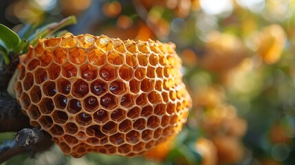 Sticker - honeycomb on the tree,insect,animal