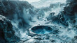 Frozen Fantasy: Icy Landscape and Cosmic Elements in Iceland