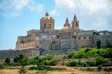 Wall Mural - St Paul's Cathedral - Mdina Old City - Malta