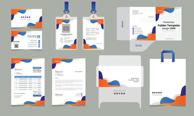 Wall Mural - Stationery Brand Identity Design set 