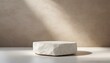 © Shawon - Stone podium minimal product display pedestal 3d beige studio room with sunlight