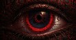 hyper detailed red eye closeup