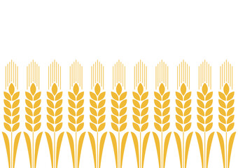 Wall Mural - Wheat pattern wallpaper. oat symbol. free space for text. rice sign. Rice pattern wallpaper.