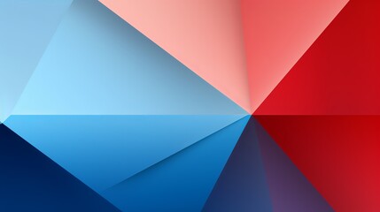 Abstract Paper Poly Background from Tetrahedrons - Blue to Red Gradient - Suitable for Business Cards and Web