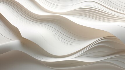 Wall Mural - Abstract Paper Waves Formed from Folded Paper