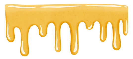 yellow sweet sticky fluid dripping down surface. Natural food product