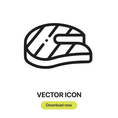 Leinwandbilder - Salmon icon vector. Linear-style sign for mobile concept and web design. Salmon symbol illustration. Pixel vector graphics - Vector.	
