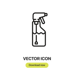 Fototapete - Spray icon vector. Linear-style sign for mobile concept and web design. Spray symbol illustration. Pixel vector graphics - Vector.	
