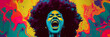  a afro woman screaming