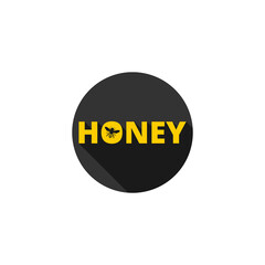 Wall Mural - Honey bee icon isolated on transparent background