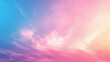 Vibrant sky with a dynamic blend of pink and blue hues resembling cotton candy. Wispy clouds add texture to the gradient of colors, creating a dreamlike backdrop.